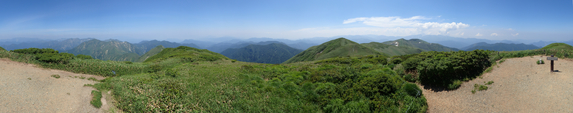 03谷川岳~万太郎山~平標山のパノラマ写真
